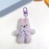 Очаровательные плюшевые брелоки в виде кролика, пушистый кролик, подвеска-аксессуар для ключей с жемчужным бантом, отличный подарок на день рождения
