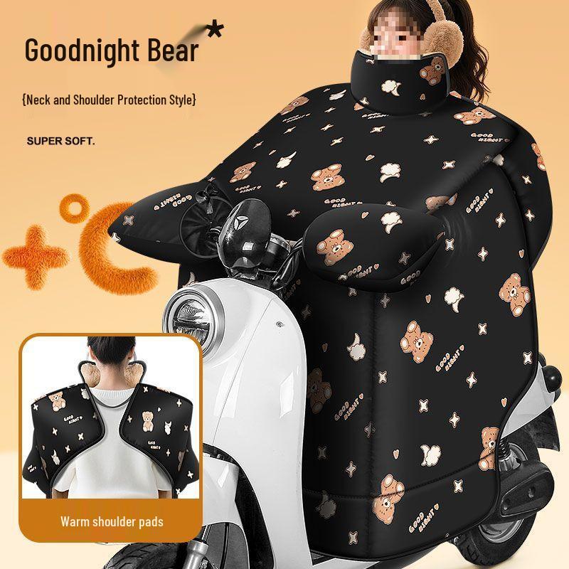 Зимний ветрозащитный чехол на лобовое стекло электромобиля с флисовой подкладкой и увеличенными наколенниками