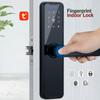 Smart Door Entry Lock Aluminum Alloy Multifunction Fingerprint Password Keypad Lock for Tuya APP Keypad Deadbolt Tuya Smart Lock