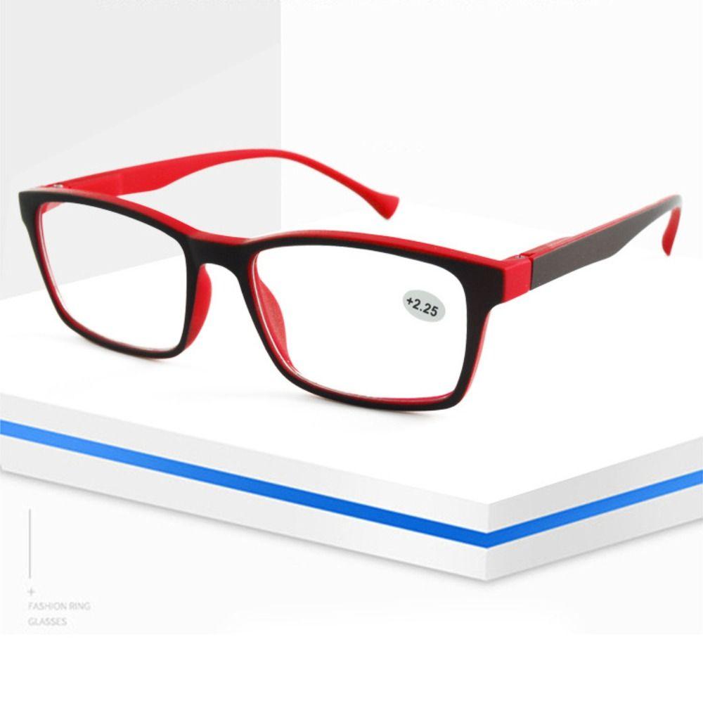 Retro Pc Reading Glasses Brown Grey Red Blue Rectangle Frame Glasses Decorative Glasses Anti Eyestrain Reading Glasses Readers