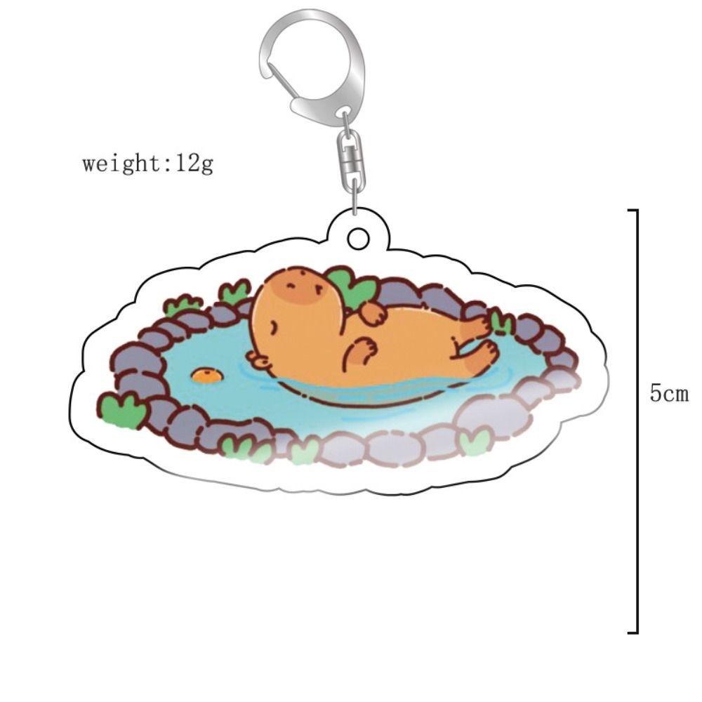 Брелок с изображением капибары, капибары, смолы, брелоки с изображением животных капибары, брелоки для ключей, сумка, подвеска