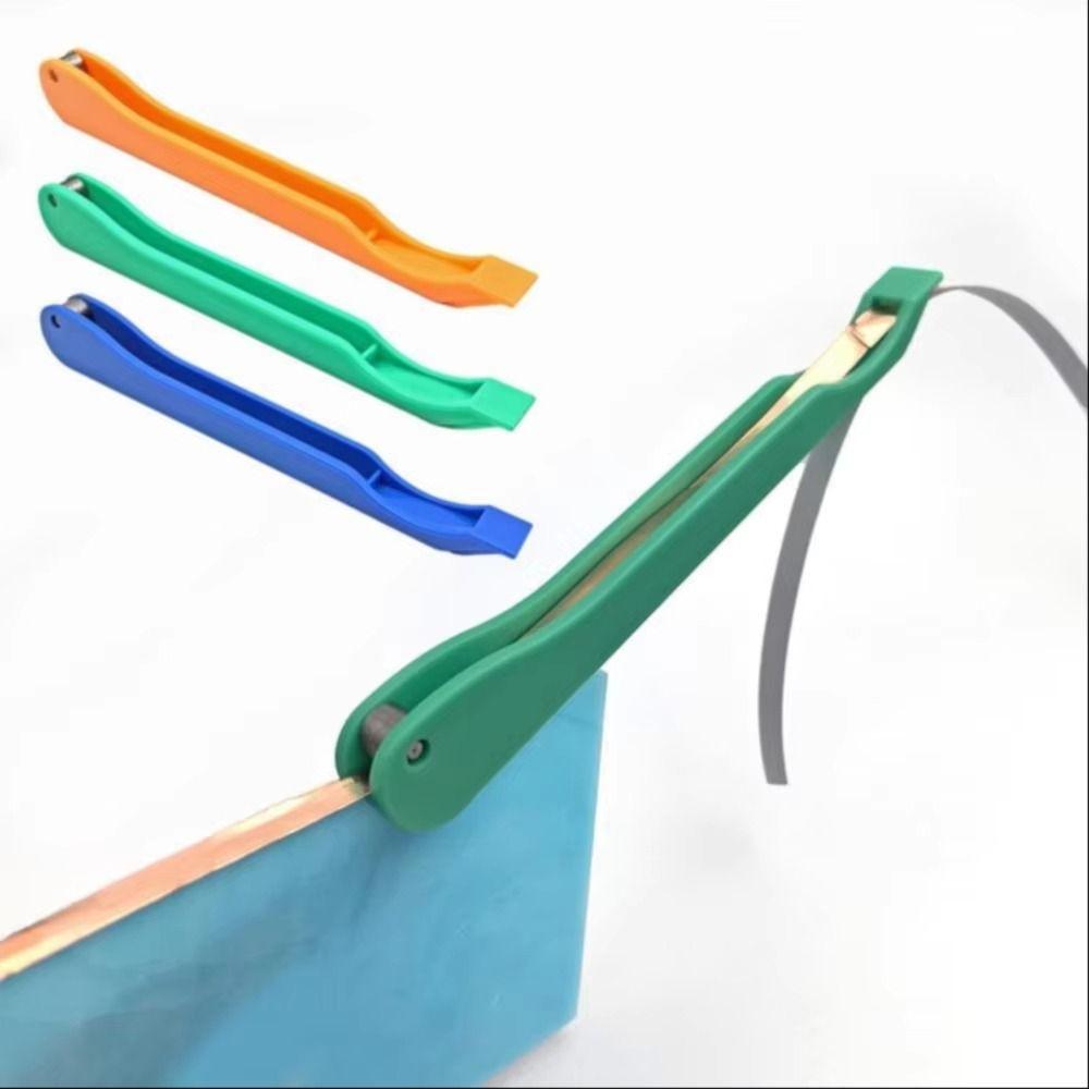 Plastic Tained Glass Hand Foiler Sturdy Smooth The Edges Manual Foiling Tool Durable Guide Groove Hand Foiler Colored Glass