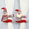 Christmas Curtain Buckle Christmas Home Decorations Santa Claus Sonwman Window Ornament Decor Supplies Festival Kids Gifts