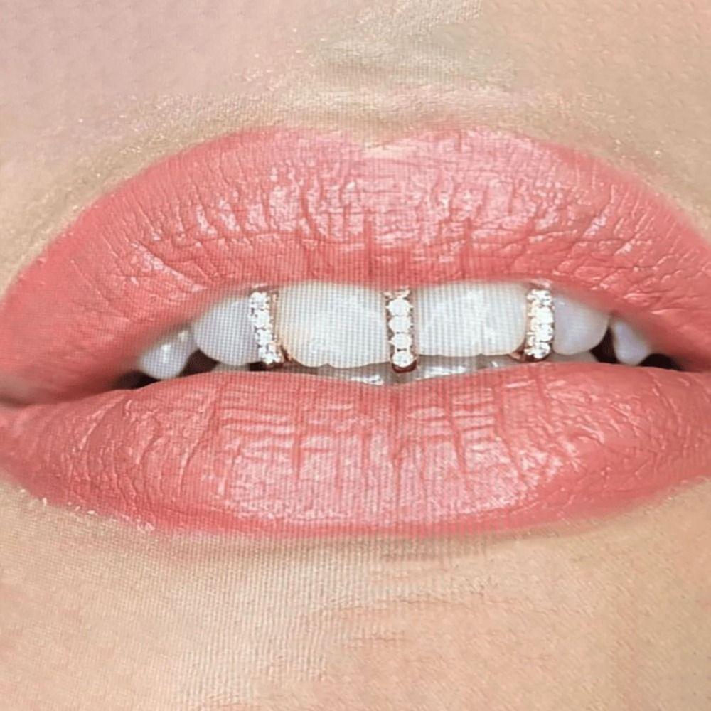 3/5 шт. Блестящие хип-хоп грилзы для зубов, панк, одиночные зубные брекеты, трендовые одиночные клипсы, грилзы для вечеринки