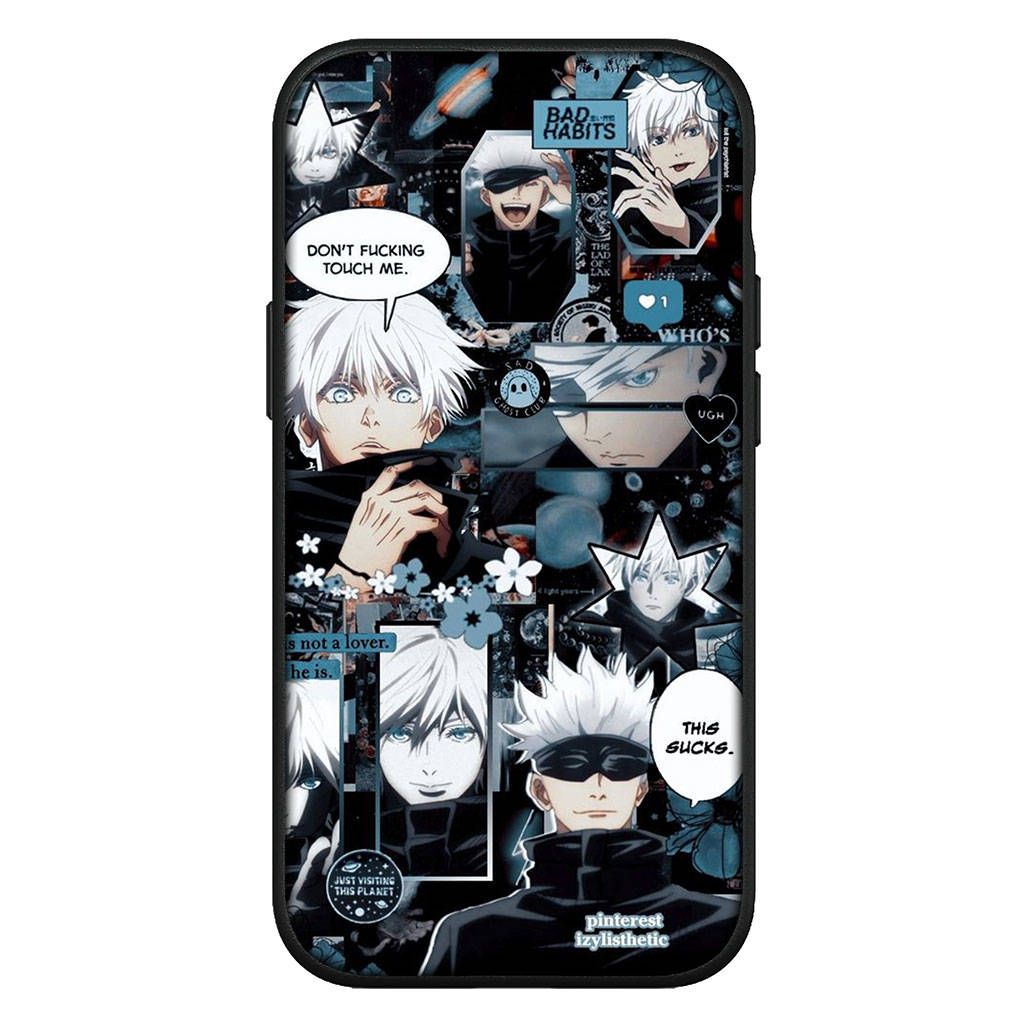 Чехол для iPhone 16 15 Xiaomi Redmi Note 14 13 12 11 Pro Max X 8 16e Samsung Galaxy S25 S24 S23 Moto OPPO Huawei Jujutsu Gojo Satoru Kaisen Чехол для телефона