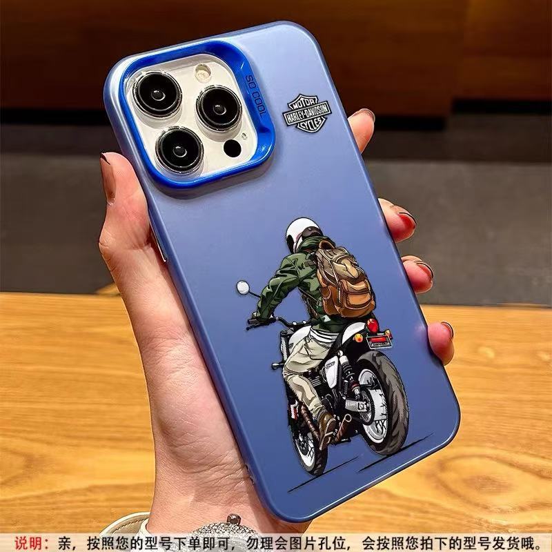 Чехол для телефона с изображением мальчика на мотоцикле, подходит для iPhone 16, Apple 15 Pro Max/14/13 Pro/12/11