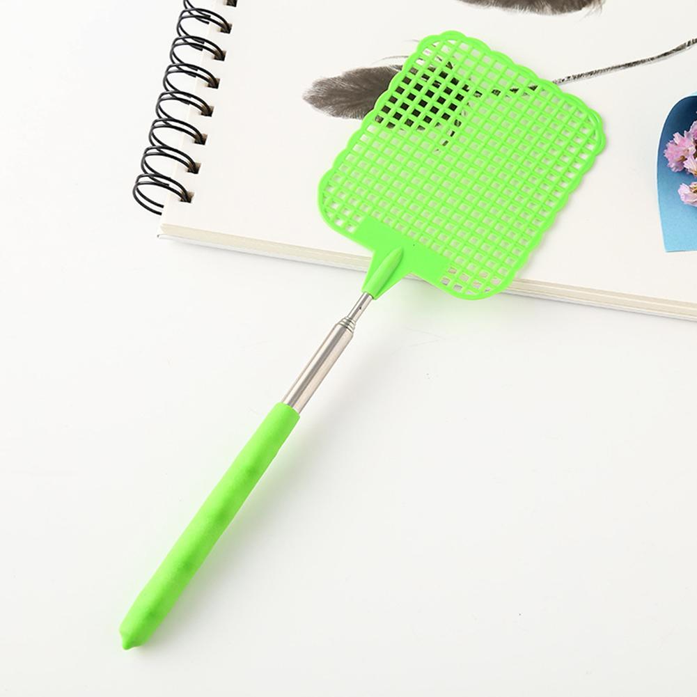 28cm Telescopic Fly Swatters Retractable Manual Plastic Fly Swatter Extendable Flyswatter With Long Pole Can Extend To 73cm