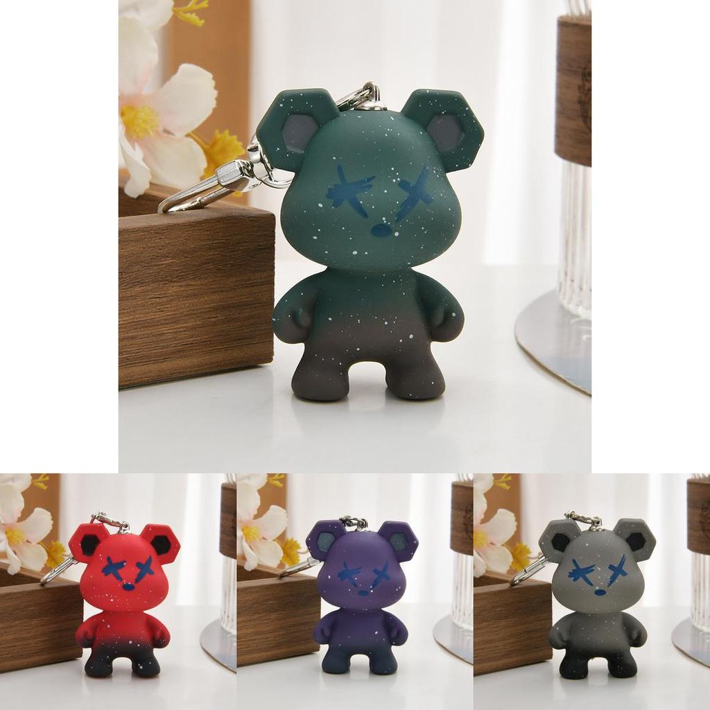 Acrylic Starry Bear Chameleon Keychain With Color Change Effect For Gifts And Travel