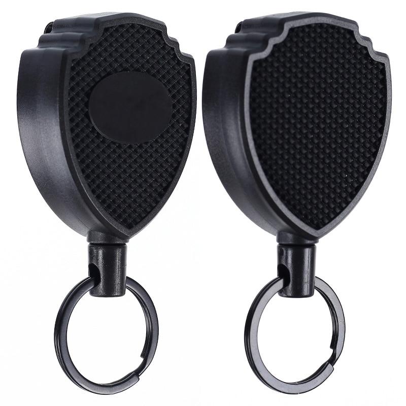 Выдвижной брелок для ключей Выдвижной держатель для бейджа Зажим для катушки Держатель для идентификационного бейджа с зажимом для ремня Держатель для карт с защитой от потери ключей