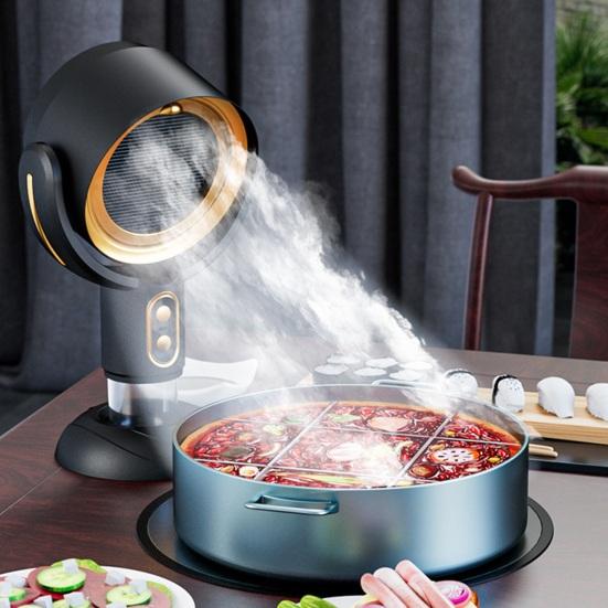 Portable Range Hood Kitchen Exhaust Fan Adjustable Wind Speed Strong Suction Power Low Noise Indoor BBQ Desktop Range Hood