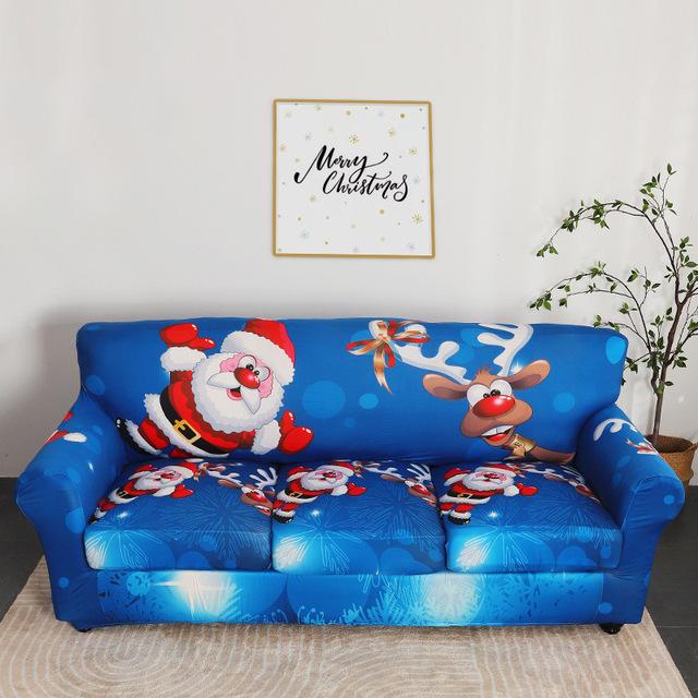1 комплект, Рождественский чехол для дивана, эластичные чехлы для дивана для гостиной, рождественские чехлы для кресел и диванов с чехлами для подушек, диван Bezug