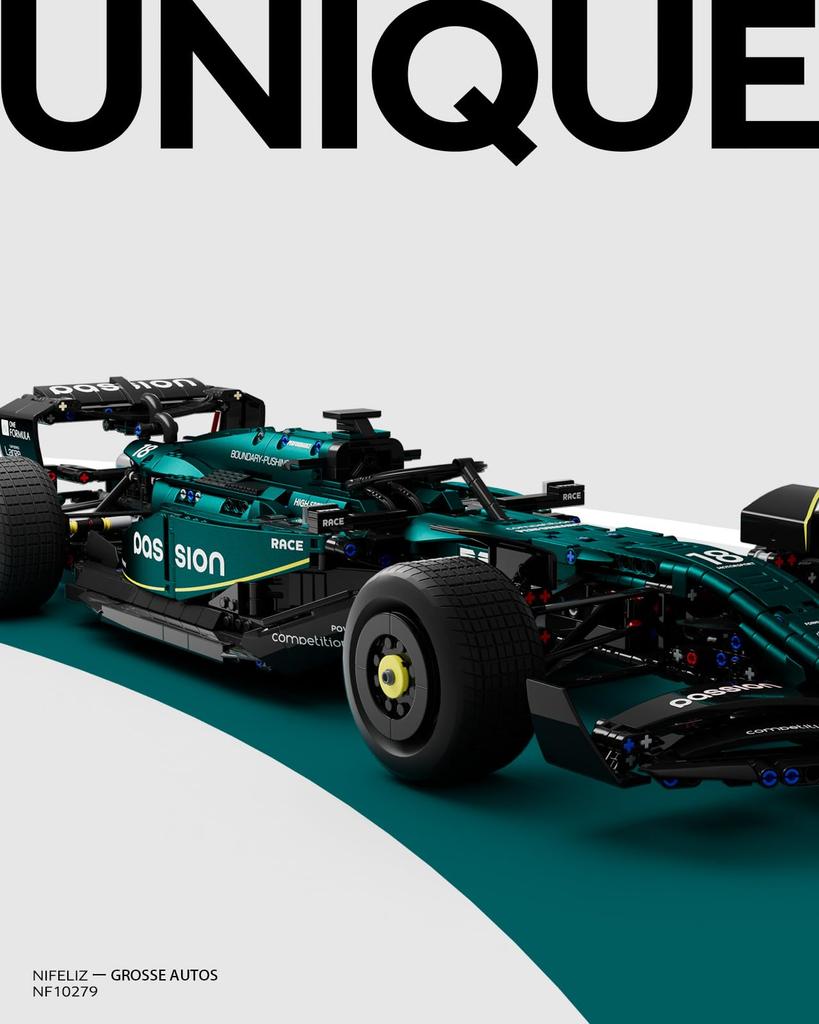 Nifeliz AM24 F1 Конструктор, 1:Коллекционная модель игрушка масштаба 8 для взрослых, подарок на день рождения, декор для дома или офиса (2,351 шт.)