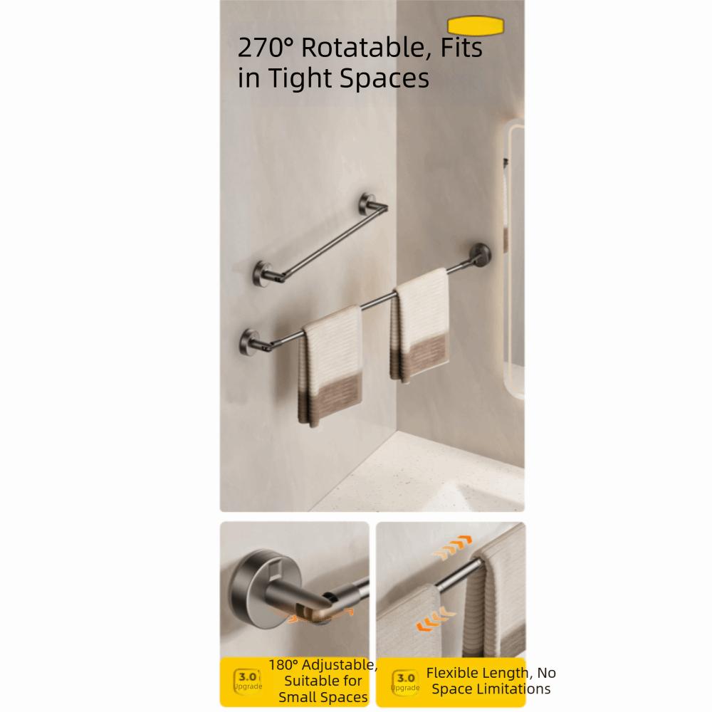 Wall Mounted Bathroom Towel Rack Retractable Bath Towel Storage Rack Shoe Storage Shelf  Home