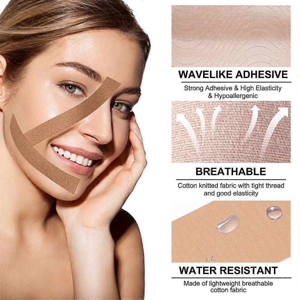 Anti-Wrinkle Sticker Pad, Facial Lift Up Tape for Forehead & Frown Lines, Reusable Skin Tightening Patch Kit less