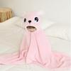 Cartoon Baby Bath Towels Hooded Towel Toddler Bathrobe Warm Coral Fleece Sleeping Swaddle Wrap for Boys Girls Bath Cloak