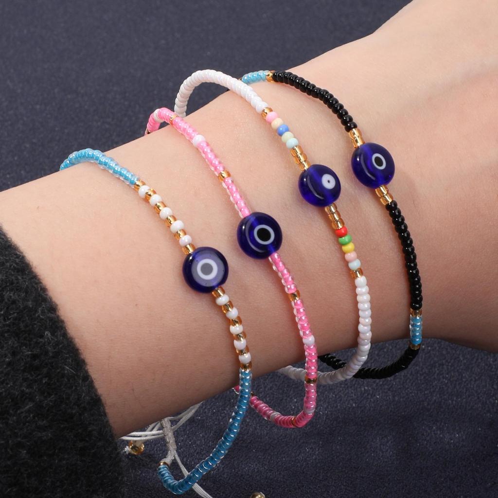 Браслет из бусин «Глаз дьявола» ручной работы с дизайном стеклянной ниши