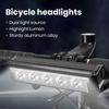 Bicycle Light USB Rechargeable Bike Light Waterproof Aluminum Alloy Shell Adjustable Brightness Handlebar Light for Outdoor