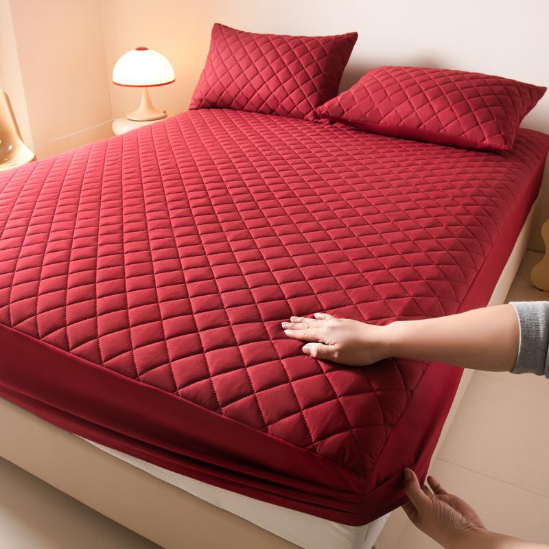 Водонепроницаемый стеганый чехол для матраса, утолщенный дышащий чехол для матраса для односпальной кровати размера «queen-size» и двуспальной кровати размера «king-size»