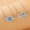 Ожерелье Angel Wings Agile для женщин, модная цепочка Love Heart Beating Heart Clavicle