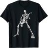 Skeleton Playing Guitar Electric Acoustic Classical Unisex T-Shirt