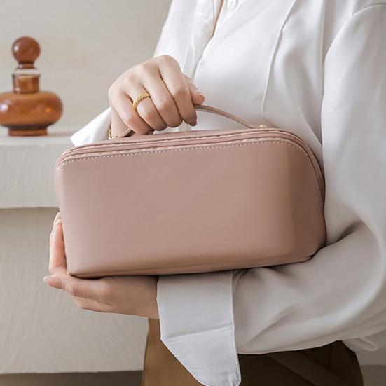 Дорожная косметичка из искусственной кожи большой вместимости, водонепроницаемая, на молнии, портативная, многофункциональная, женская косметичка для макияжа, органайзер-косметичка