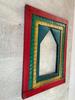 Hand-Carved Wooden Jharokha: Multi-Colored Folk Art Wall Decor