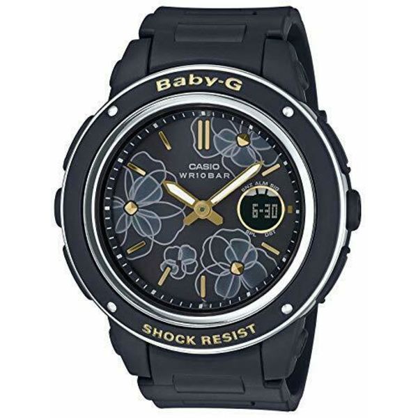 Casio Женские часы BABY-G с цветочным циферблатом серии BGA-150FL-1AJF, новые в коробке