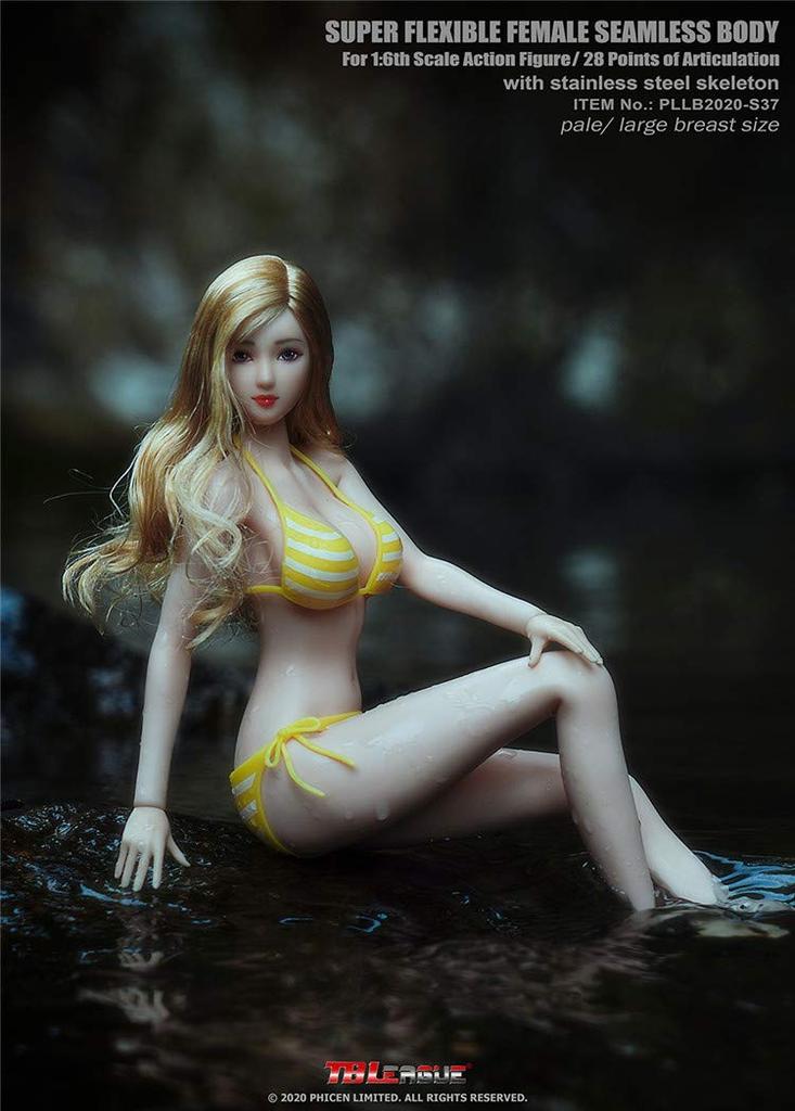 Scale Action Figure TBLeague 2D Girl Super Flexible Seamless Body Large Bust Anime Girl Pearl Skin Bikini Included Head Full Set [TOYBARJAPAN] 1/6