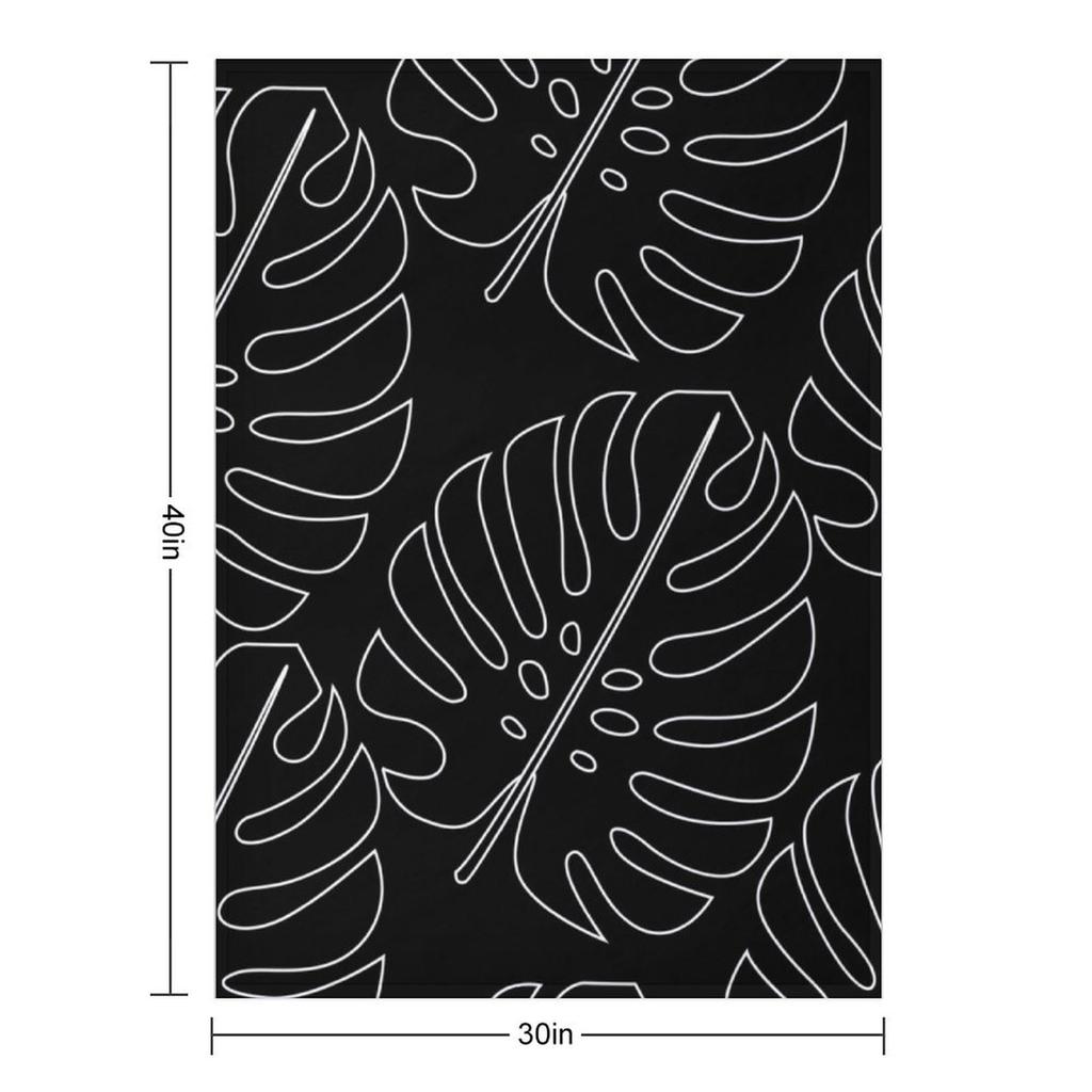 Minimalistic Monstera Throw Blanket Blankets For Bed Bed Fashionable manga heavy to sleep Blankets