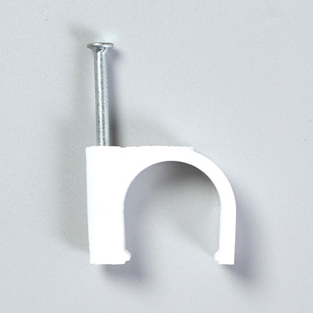 100 шт. 5 мм стальной гвоздевой зажим для круглого кабеля, фиксирующий зажимы для настенного крепления шнура