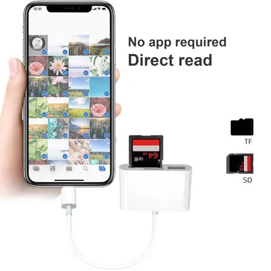 Кардридер 3-в-1 Многофункциональный USB 2.0/Type-C U Disk TF Card Reader OTG Адаптер для мобильного телефона