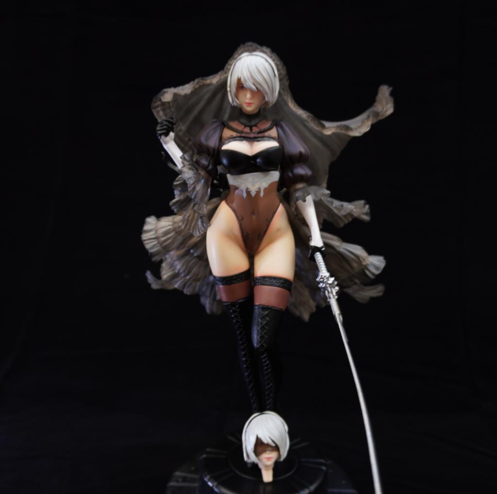 32СМ NieR: Фигурка Автоматы Йорха Тип 2 B 2B YoRHa Вер Девушка ПВХ Статуэтка-игрушка с подвижными частями Коллекция Аниме Модель кукла для взрослых Подарок