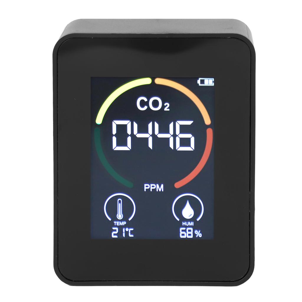 Измеритель качества воздуха Цветной дисплей Портативный Универсальный Датчик детектора CO2 Температуры Влажности
