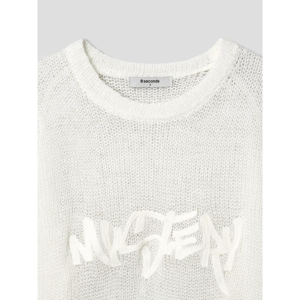 8SECONDS Round Neck Pullover Ivory