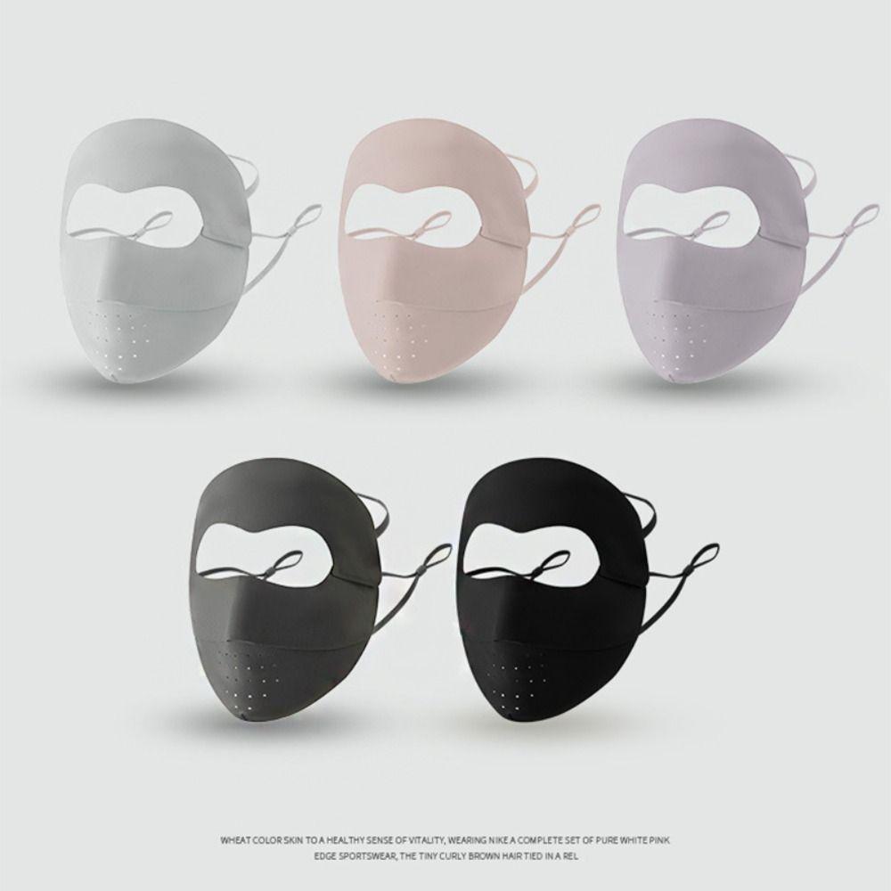 Thin Detachable Ice Silk Mask Breathable Face Cover Elastic Sunscreen Face Scarf  Golf