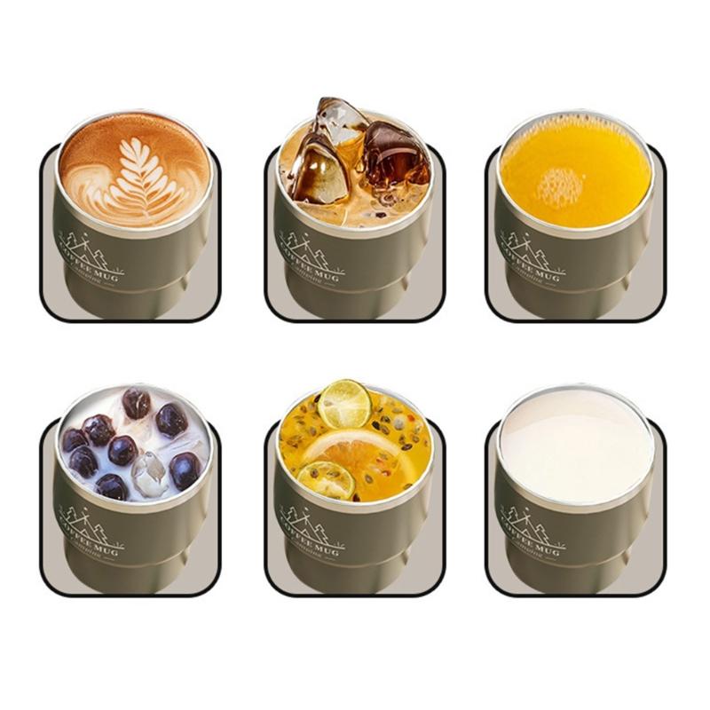Leak Proof Stainless Steel Coffee Cup With Sealed Lid For Outdoor Camping Office Use Double Layer Insulated Travel Mug