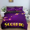 Constellation King Queen Duvet Cover Astrological Bedding Set for Kids Teens Adults Psychedelic Tarot Astrology Soft Quilt Cover