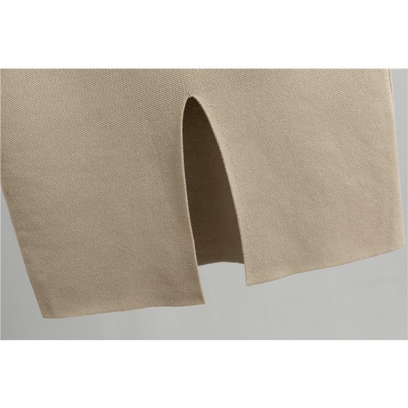 Осенне-зимняя женская маленькая вязаная юбка в парфюмерном стиле из двух предметов, свободная повседневная юбка до середины тела, костюм, юбка-свитер