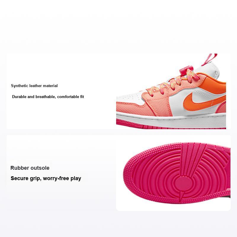 Детские кроссовки Air Jordan 1 Low Utility GS Crimson Pulse Orange Pink-Flash Total-Orange DJ0530-801
