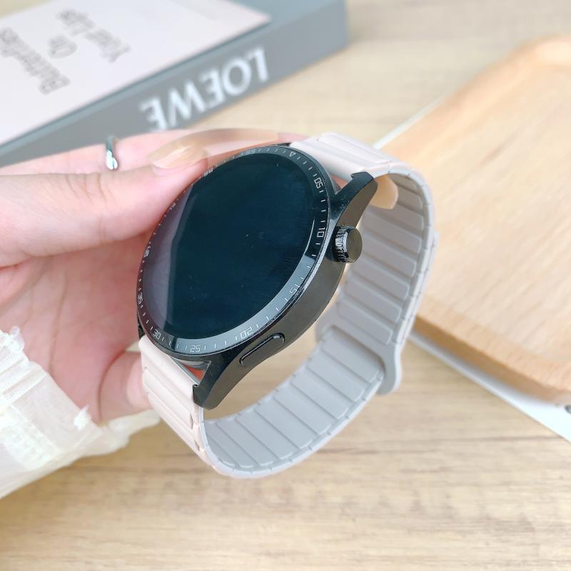 18mm 22mm 20mm Magnetic Silicone Strap For Samsung Galaxy Watch 7 6 5 4 44mm 40mm Sports Band For Galaxy Watch 4 6 Classic 47mm Huawei GT 4/5/6 41mm