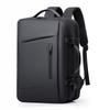 Expandable Multifunctional Business Travel Backpack - Solid Color, Minimalist Design for Cross-Border Trips