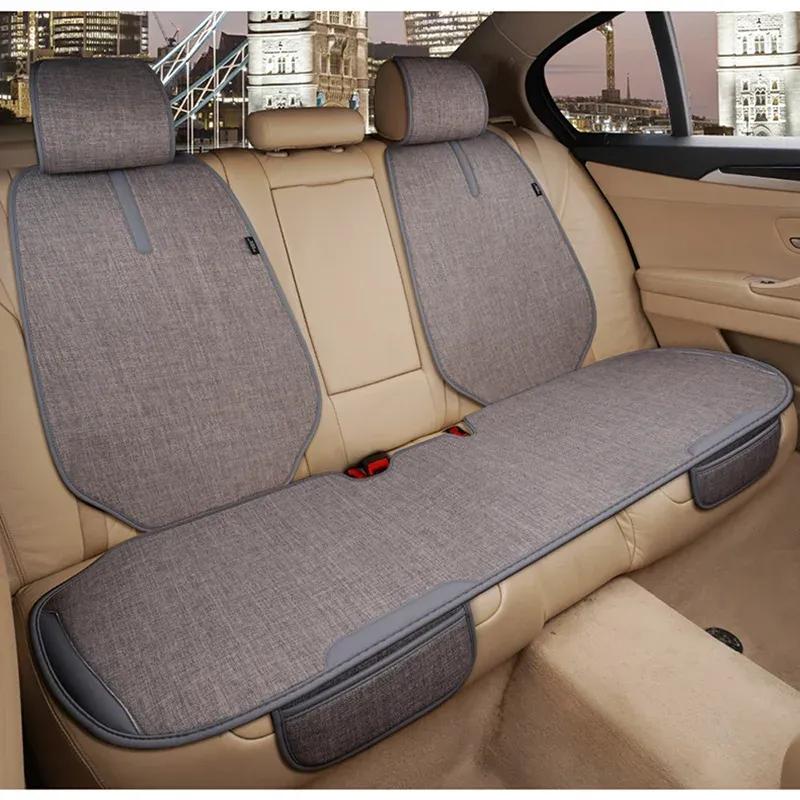Comfortable Linen Car Seat Cover Cushion Anti Scratch Automotive Seat Protector Cushion Auto Seat Pad Universal for Sedan Suv