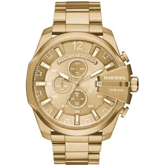 Montre - DIESEL - DZ4360 - Chronographe quartz - Boîtier 59 mm doré - Étanche 10 ATM