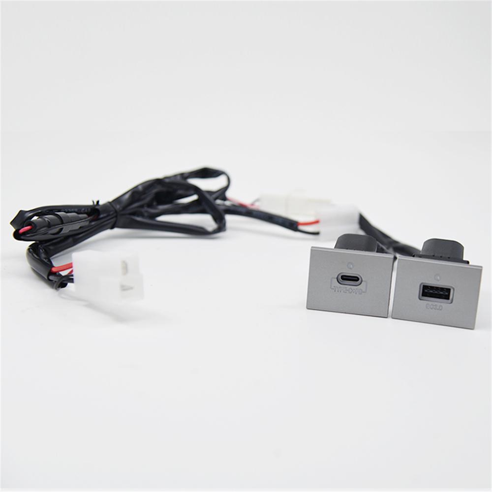 Панельная розетка USB-A QC3.0 USB-C PD для быстрой зарядки для Ford Focus MK2 2005-09