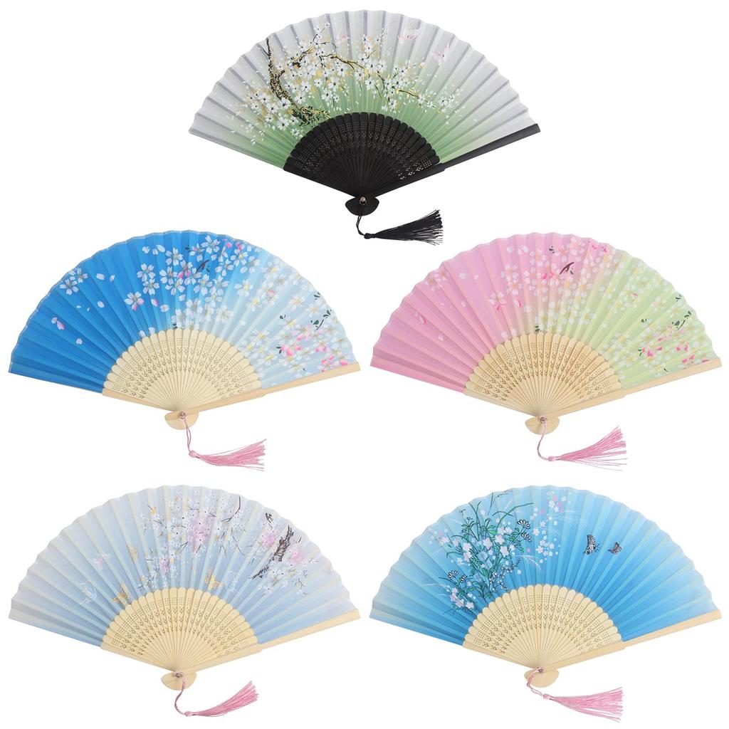 Folding Japanese for Festivals and Fireworks Japanese Beautiful [DERAYEE] Fan, Bamboo, Style, Summer, Stylish, Handheld, Displays, Accessory, Gift,