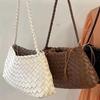 2024 Summer Versatile Hand-Woven Baguette Shoulder Bag - High-Grade Underarm Vegetable Basket Commuter Handbag