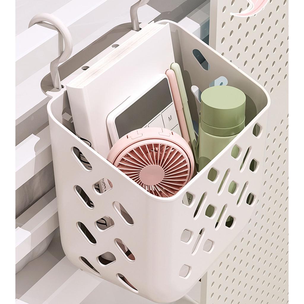 Корзина для хранения вещей у кровати в общежитии, пластиковая, большая вместимость, экономящая место, подвесной органайзер у кровати