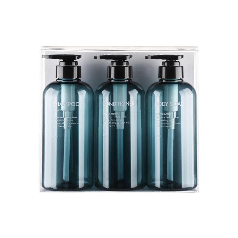 3 шт., 500 мл, набор бутылок, шампунь, гель для душа, кондиционер для волос, пресс-насос, дозатор мыла, бутылка для ванной комнаты