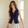 Women's Summer V Neck Vest Button-up Sleeveless Suit Jacket Waistcoat Casual Business Blazer Vest Top