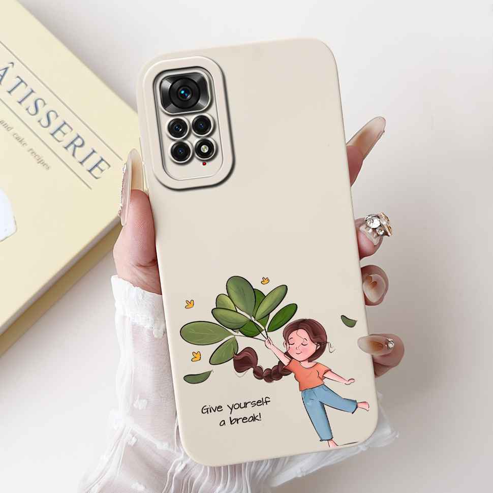 Cute Girl Cover For Xiaomi Redmi Note 11 Pro 4G Casing Soft Silicone Fundas Case For Redmi Note 11 Note11 Pro Cover Coque